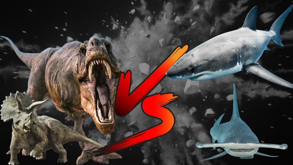 Dinosaurs Vs Sharks