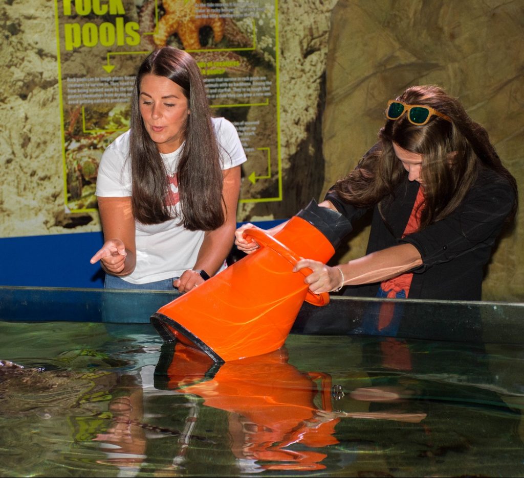 Visitors with Bathoscope